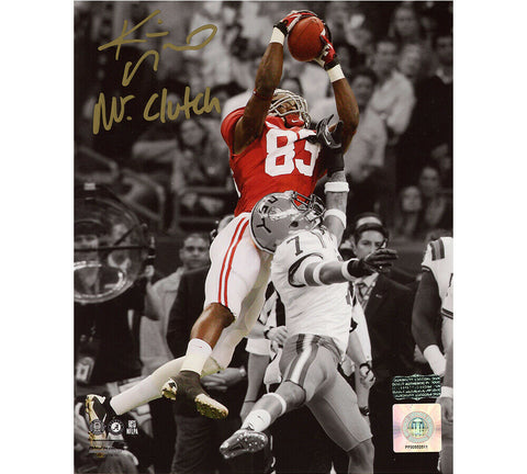 Kevin Norwood Signed Alabama Crimson Tide Unframed 8x10 Photo - with Mr Clutch