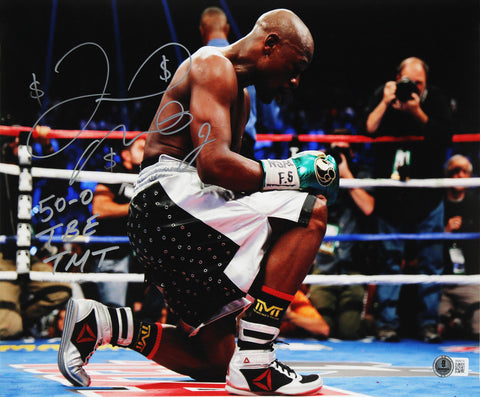 Floyd Mayweather $$$ 50-0 TBE TMT Authentic Signed 11x14 Photo BAS #BN06316