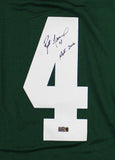 Brett Favre Signed Green Bay Packers Mitchell & Ness Green Jersey w- "HOF 16"