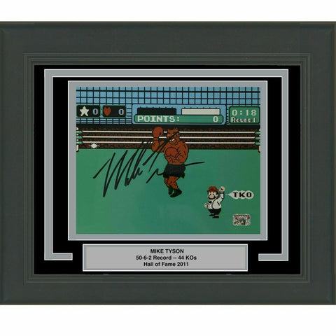 FRAMED Autographed/Signed MIKE TYSON Punchout Nintendo 8x10 Photo Hologram COA