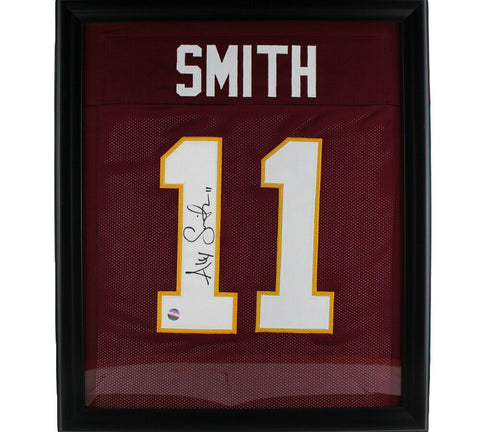 Alex Smith Signed Washington Framed Custom Maroon Jersey