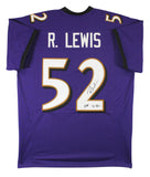 Ray Lewis "HOF 18" Signed Purple Pro Style Jersey BAS Witnessed #1W323348