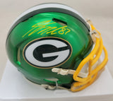 JORDY NELSON SIGNED GREEN BAY PACKERS FLASH SPEED MINI HELMET JSA COA