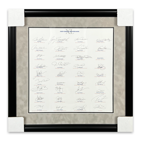 Opus Super Bowl XL MVP Signature Page Custom Framed to 27x27 JSA