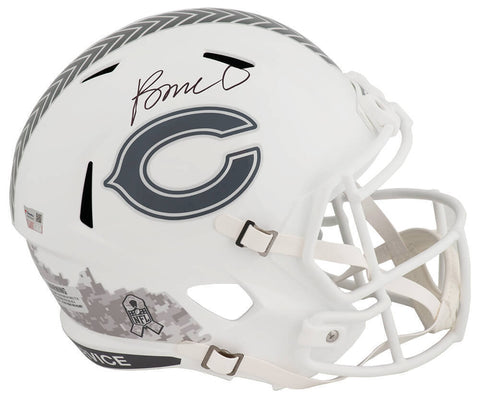 Rome Odunze Signed Bears 2024 SALUTE Riddell Full Size Rep Helmet (Fanatics COA)