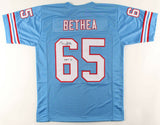 Elvin Bethea Signed Houston Oilers Jersey Ins. "HOF 83" (JSA COA) 8xPro Bowl DE