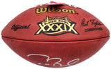 Tom Brady Autographed NFL Leather SB XXXIX Logo Football Fanatics AA0104078