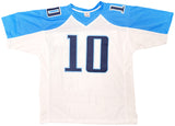 TENNESSEE TITANS VINCE YOUNG AUTOGRAPHED SIGNED WHITE JERSEY JSA STOCK #202304