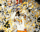 Travis Etienne Signed 8x10 Clemson Tigers Confetti Photo BAS