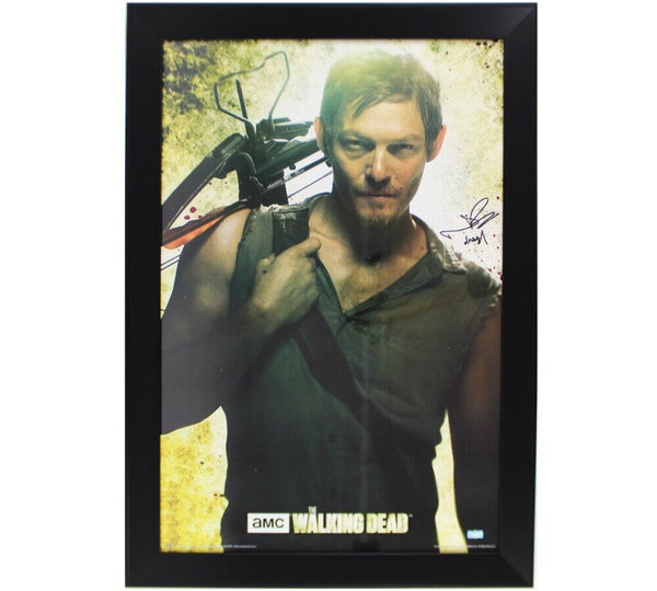 Norman Reedus Signed The Walking Dead Framed Poster with Crossbow