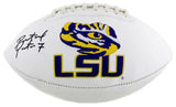 Patrick Peterson Autographed/Signed LSU Tigers NCAA Embroidered White Football