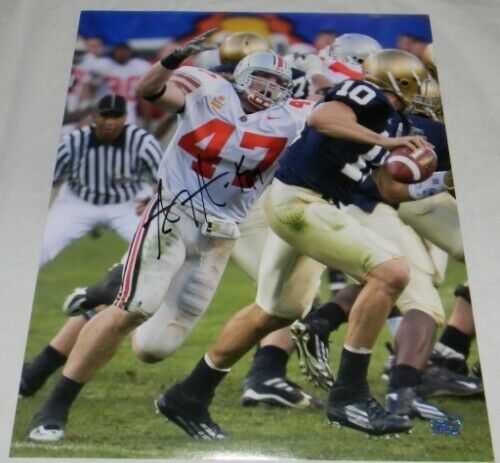 AJ HAWK AUTOGRAPHED SIGNED OSU OHIO STATE BUCKEYES 16x20 PHOTO COA