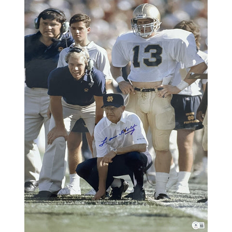 Lou Holtz Autographed Notre Dame Fighting Irish 16x20 Photo Beckett 47916