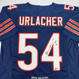 Autographed/Signed Brian Urlacher HOF 18 Chicago Blue Stat Jersey BAS COA