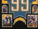 FRAMED SAN DIEGO CHARGERS JOEY BOSA AUTOGRAPHED SIGNED JERSEY JSA COA