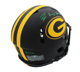 Brett Lorenzo Favre Signed Green Bay Packers Speed Auth Eclipse Helmet - LE 4/44