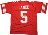 SAN FRANCISCO 49ERS TREY LANCE AUTOGRAPHED RED JERSEY BECKETT BAS WITNESS 215020