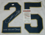 RAGHIB ROCKET ISMAIL AUTOGRAPHED SIGNED NOTRE DAME IRISH #25 WHITE JERSEY JSA