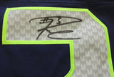 SEAHAWKS RUSSELL WILSON AUTOGRAPHED BLUE NIKE ELITE JERSEY SIZE 52 RW HOLO 60977