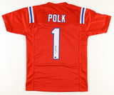 Ja Lynn Polk Signed New England Patriots Jersey (Beckett) Pats #2 2024 Pick WR