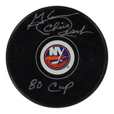 Glenn "Chico" Resch Signed New York Islanders Puck Inscribed "80 Cup" (JSA COA)