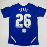 Autographed/Signed John Terry Chelsea FC 2012 Final Blue Soccer Jersey BAS COA