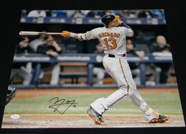 MANNY MACHADO SIGNED AUTOGRAPHED BALTIMORE ORIOLES 16x20 PHOTO JSA