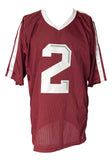 Johnny Manziel Signed Custom Maroon College Football Jersey w/ 3 Insc BAS ITP