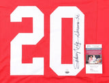 Johnny Rodgers Signed Nebraska Cornhuskers Jersey (JSA COA) 1972 Heisman Winner