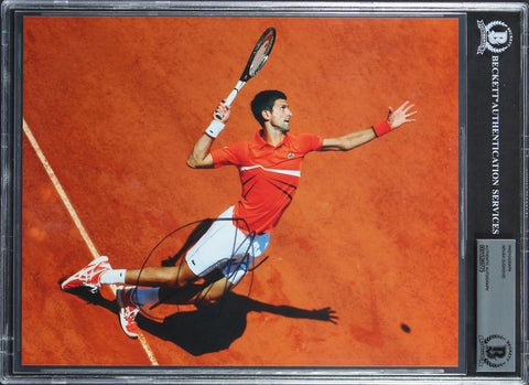 Novak Djokovic Authentic Signed 8x10 Horizontal Photo Autographed BAS Slabbed