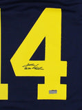 Roman Wilson Signed Michigan Custom Navy Blue Jersey