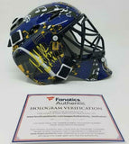 MARTIN BRODEUR Autographed "HOF 18" St. Louis Blues Mini Goalie Mask FANATICS