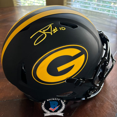 Jordan Love Autographed Signed Green Bay Packers FS Eclipse Authentic Helmet BAS