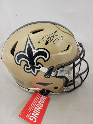 DREW BREES SIGNED NEW ORLEANS SAINTS SPEEDFLEX AUTHENTIC HELMET BECKETT QR