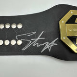 Autographed/Signed Israel Izzy Adesanya Replica UFC Championship Belt JSA COA