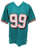 Jason Taylor Signed/Autographed Dolphins Aqua Custom Jersey Beckett 159712