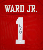 Greg Ward Autographed College Style Red Jersey- JSA Witnessed Authenticated