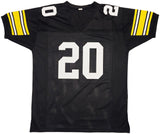 STEELERS ROCKY BLEIER AUTOGRAPHED BLACK JERSEY "4X SB CHAMP" BECKETT QR 229042