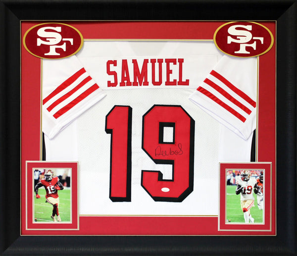 Deebo Samuel Authentic Signed White Pro Style Framed Jersey Autographed JSA