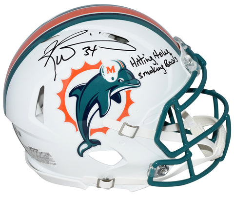 RICKY WILLIAMS SIGNED MIAMI DOLPHINS AUTHENTIC SPEED HELMET W/ SMOKING BOWLS