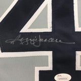 Autographed/Signed REGGIE JACKSON New York Grey Baseball Jersey JSA COA Auto