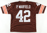 Paul Warfield Signed Cleveland Browns Jersey "HOF 83" (JSA) 1964 NFL Champion WR