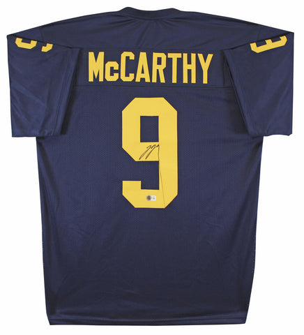 Michigan J.J. McCarthy Signed Navy Blue Pro Style Jersey BAS Witnessed #1W816052