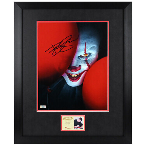 Bill Skarsgard Autographed 2017 IT Pennywise You'll Float Too 11x14 Framed Photo