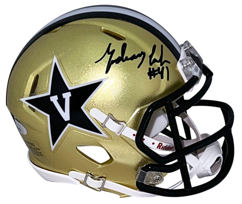 ZACH CUNNINGHAM AUTOGRAPHED VANDERBILT COMMODORES SPEED MINI HELMET TRISTAR