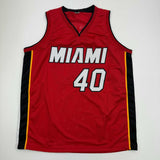 Autographed/Signed Udonis Haslem Miami Red Basketball Jersey Beckett BAS COA