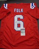 Nick Folk Signed New England Patriot Jersey (JSA COA)Pat Place Kicker since 2019