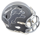 Lions Jameson Williams Signed Slate Speed Mini Helmet W/ Case BAS Witnessed