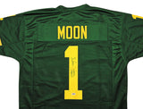 EDMONTON ESKIMOS WARREN MOON AUTOGRAPHED GREEN JERSEY "CHOF '01" PSA/DNA 212665