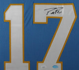 PHILIP RIVERS (Chargers light blue TOWER) Signed Auto Framed Jersey JSA